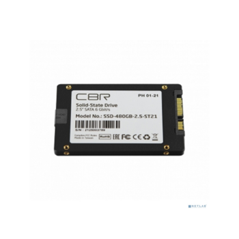 CBR SSD-480GB-2.5-ST21, Внутренний SSD-накопитель, серия "Standard", 480 GB, 2.5", SATA III 6 Gbit/s, Phison PS3111-S11, 3D TLC NAND, R/W speed up to 550/500 MB/s, TBW (TB) 400