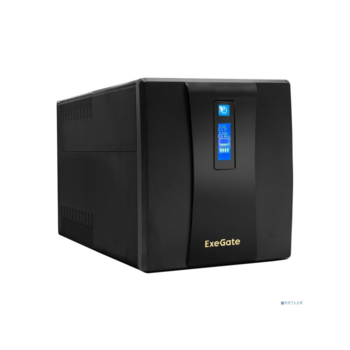 Exegate EP285495RUS ИБП ExeGate SpecialPro Smart LLB-1200.LCD.AVR.EURO.RJ <1200VA/750W, LCD, AVR, 4 евророзетки, RJ45/11, Black>