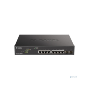 D-Link DGS-1100-10MPPV2/A3A Настраиваемый L2 коммутатор с 8 портами 10/100/1000Base-T и 2 портами 1000Base-X SFP (порты 1-8 PoE 802.3af/at, порты 7-8 PoE 802.3bt, PoE-бюджет 242 Вт)