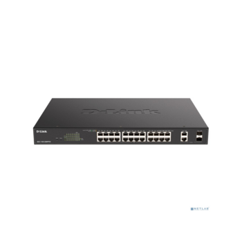 D-Link DGS-1100-26MPPV2/A3A Настраиваемый L2 коммутатор с 24 портами 10/100/1000Base-T и 2 комбо-портами 1000Base-T/SFP (порты 1-24 PoE 802.3af/at, порты 21-24 PoE 802.3bt, PoE-бюджет 525 Вт)