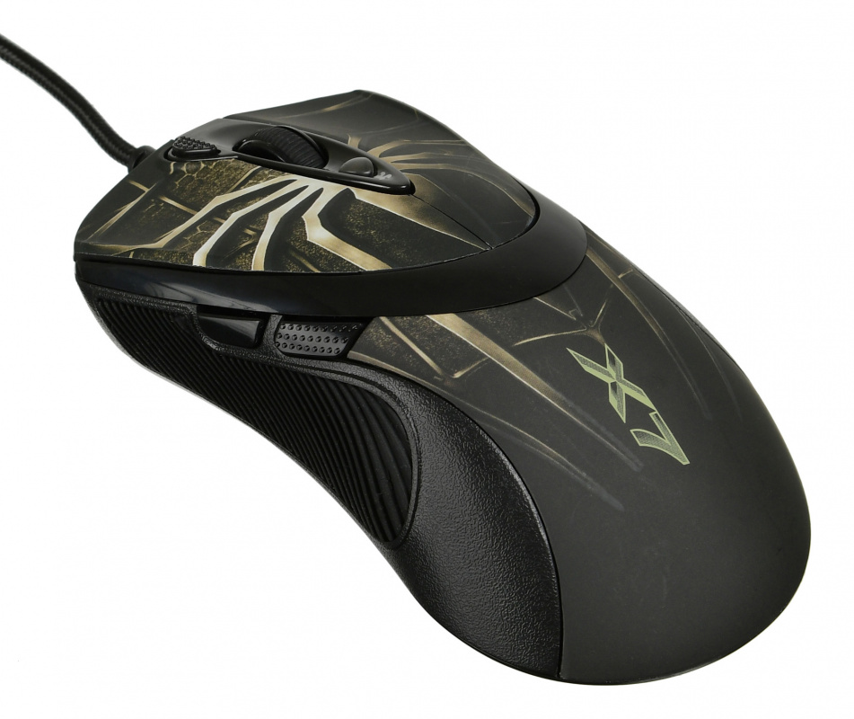Мышь A4Tech Oscar Editor XL-747H коричневый/рисунок лазерная 3600dpi USB2.0 6but (XL-747H (BROWN SPIDER))