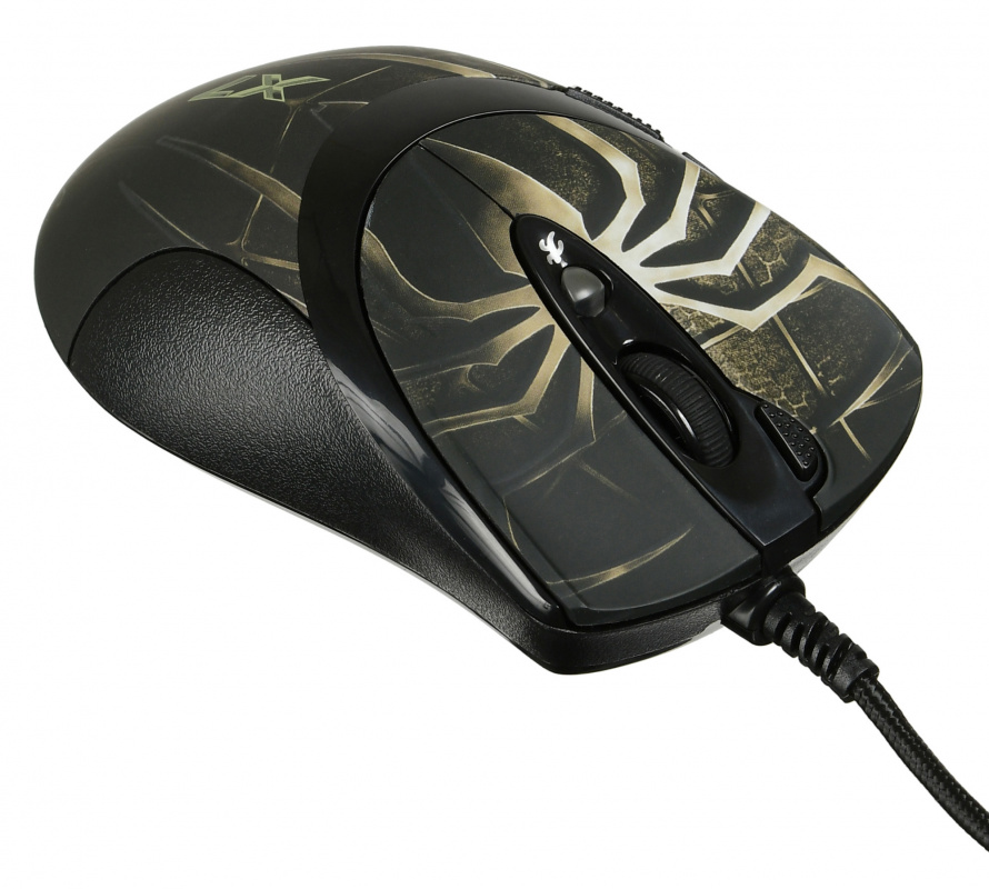 Мышь A4Tech Oscar Editor XL-747H коричневый/рисунок лазерная 3600dpi USB2.0 6but (XL-747H (BROWN SPIDER))