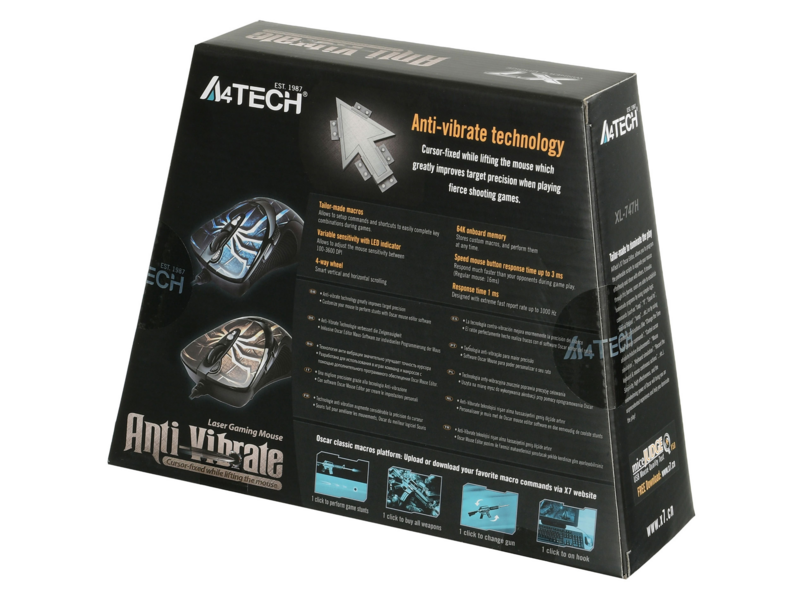 Мышь A4Tech Oscar Editor XL-747H коричневый/рисунок лазерная 3600dpi USB2.0 6but (XL-747H (BROWN SPIDER))