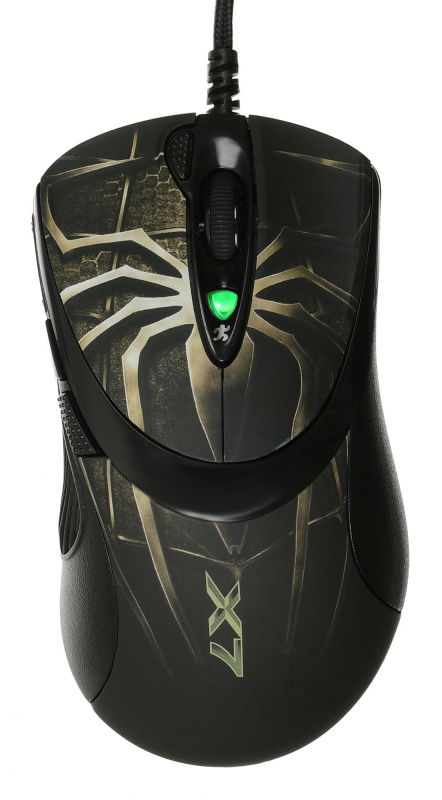 Мышь A4Tech Oscar Editor XL-747H коричневый/рисунок лазерная 3600dpi USB2.0 6but (XL-747H (BROWN SPIDER))