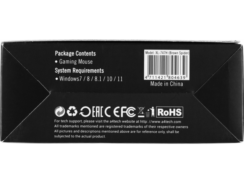 Мышь A4Tech Oscar Editor XL-747H коричневый/рисунок лазерная 3600dpi USB2.0 6but (XL-747H (BROWN SPIDER))