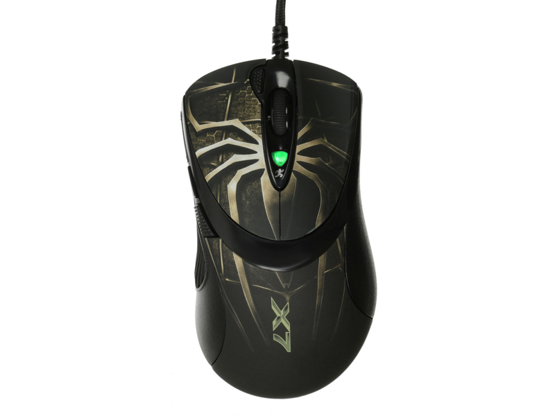 Мышь A4Tech Oscar Editor XL-747H коричневый/рисунок лазерная 3600dpi USB2.0 6but (XL-747H (BROWN SPIDER))