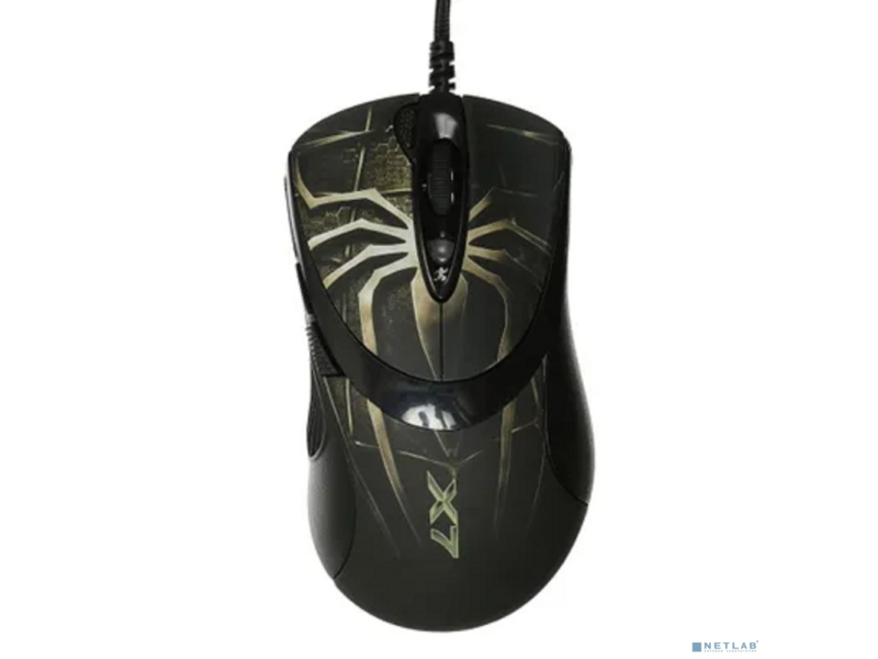 Мышь A4Tech Oscar Editor XL-747H коричневый/рисунок лазерная 3600dpi USB2.0 6but (XL-747H (BROWN SPIDER))