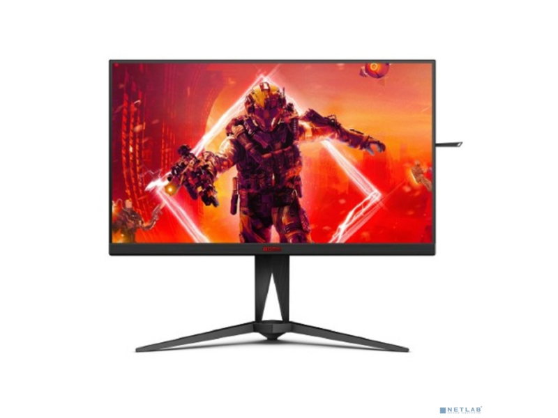 LCD AOC 27" AG275QXN черный/красный {VA 2560x1440 165Hz 1ms 16:9 матовая 400cd 178/178 HDMI DisplayPort HAS Pivot USB}