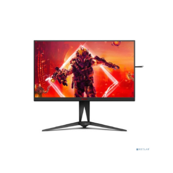 LCD AOC 27" AG275QXN черный/красный {VA 2560x1440 165Hz 1ms 16:9 матовая 400cd 178/178 HDMI DisplayPort HAS Pivot USB}