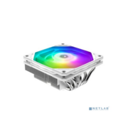 Cooler ID-Cooling IS-55 ARGB WHITE LGA1700/1200/115X/AM5/AM4 низкопрофильный высота 55mm (27шт/кор, TDP 125W, PWM, 5 тепл.трубок + медная база, ARGB FAN 120mm, белый) BOX