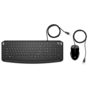 клавиатура и мышь Keyboard and Mouse HP Pavilion 200 Wired RUSS (black) cons