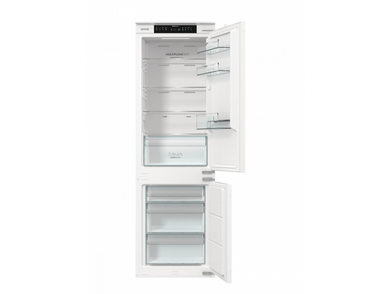 Встраиваемый холодильник Gorenje Встраиваемый холодильник Gorenje/ Встраиваемый холодильник Gorenje, полезный объем 243 л, электронное управление, цифровой дисплей, NoFrost Dual, Multiflow 360, LED освещение, слайдерное крепление, инверторный компрессор,