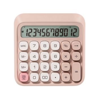 Калькулятор настольный Deli EM36 PINK розовый 12-разр.