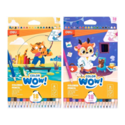 Карандаши цв. Deli EC138-18 Colorwow 3мм трехгран. 18цв. карт.кор. (18шт) 18 карандашей