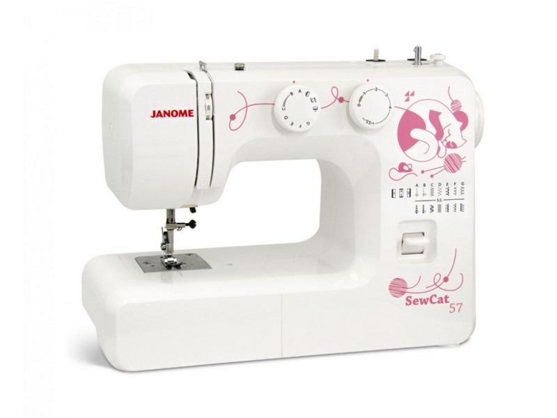 Швейная машина Janome Sew Cat 57 белый/рисунок