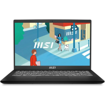 Ноутбук MSI Modern 15 H B13M-096XRU Core i5 13420H 16Gb SSD512Gb Intel Iris Xe graphics 15.6" IPS FHD (1920x1080) FreeDOS black WiFi BT Cam (9S7-15H411-096)