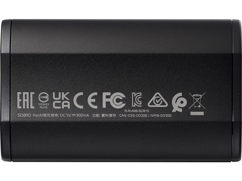 Накопитель SSD A-Data USB-C 500GB SD810-500G-CBK SD810 1.8" черный