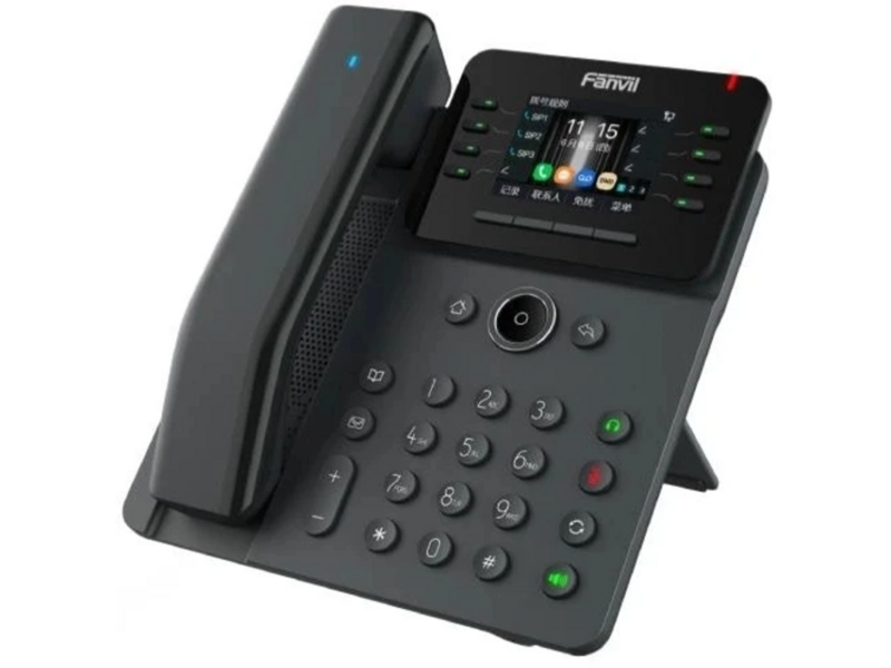 SIP-Телефон Fanvil V62 Pro, 12 SIP-акк., 2,8", 320x240 Цвет. экран, POE, БП в комп., 2x1 Gbps