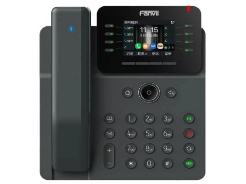 SIP-Телефон Fanvil V62 Pro, 12 SIP-акк., 2,8", 320x240 Цвет. экран, POE, БП в комп., 2x1 Gbps