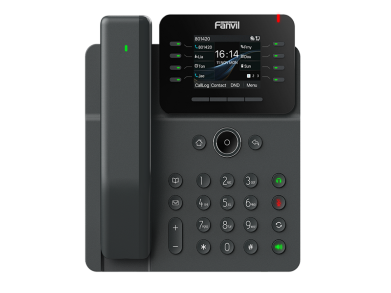 SIP-Телефон Fanvil V62 Pro, 12 SIP-акк., 2,8", 320x240 Цвет. экран, POE, БП в комп., 2x1 Gbps