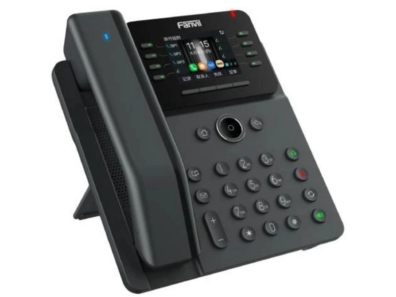 SIP-Телефон Fanvil V62 Pro, 12 SIP-акк., 2,8", 320x240 Цвет. экран, POE, БП в комп., 2x1 Gbps