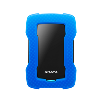 Внешний жесткий диск Внешний жесткий диск/ Portable HDD 1TB ADATA HD330 (Blue), Silicone, USB 3.2 Gen1, 133x89x16mm, 190g /3 года/