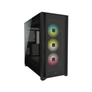 Корпус без блока питания Корпус без блока питания/ Case Corsair iCUE 5000X RGB, Midi-Tower, TG, 3x120mm RGB, 2xUSB-A 3.2, 1xUSB 3.2 Type-C, E-ATX, ATX, mATX, mITX Black