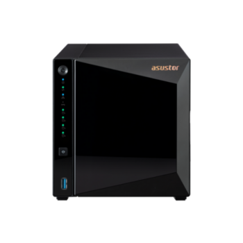 Сетевое хранилище ASUSTOR AS3304T V2 4-Bay NAS/MPl/ARM64 64-bit 1.7GHz/2GBDDR4/noHDD,LFF(HDD,SSD),/1x2.5GbE(LAN)/3xUSB3.2