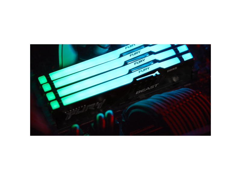 Память оперативная Память оперативная/ Kingston 16GB 6000MT/s DDR5 CL30 DIMM FURY Beast RGB EXPO