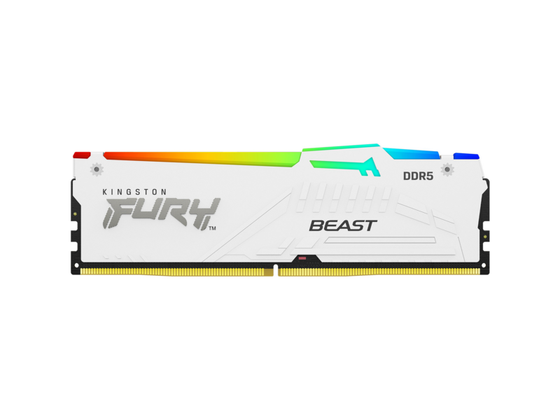 Память оперативная Память оперативная/ Kingston 16GB 6400MT/s DDR5 CL32 DIMM FURY Beast White RGB EXPO
