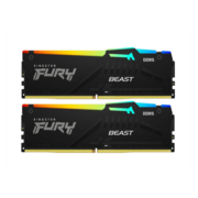Память оперативная Память оперативная/ Kingston 32GB 6400MT/s DDR5 CL32 DIMM (Kit of 2) FURY Beast RGB XMP