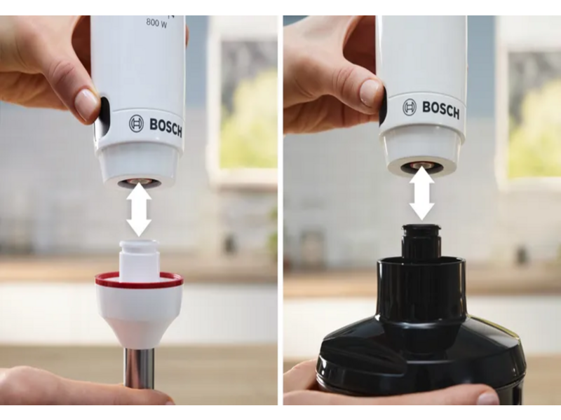 Блендер Bosch Блендер Bosch/ Блендер Bosch, погружной, мощность 800 Вт, механическое управление, импульсный режим, плавная регулировка скорости, цвет белый