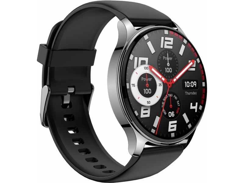 Смарт-часы Amazfit Pop 3R A2319 1.43" AMOLED корп.серебристый рем.черный (1746285)