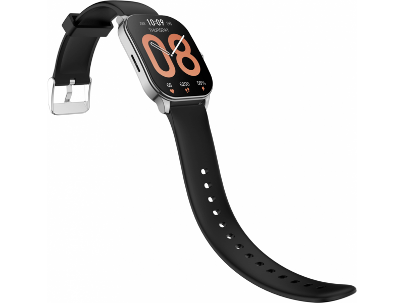 Смарт-часы Amazfit Pop 3S A2318 1.96" AMOLED корп.серебристый рем.черный (1746287)