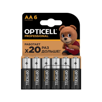 Батарея Opticell Professional LR6 AA (6шт) блистер
