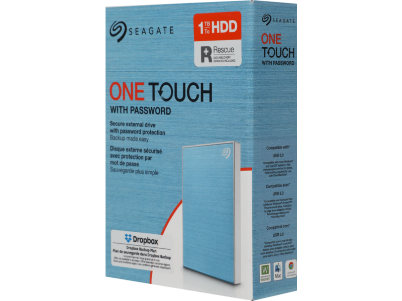 Жесткий диск Seagate USB3.0 1TB STKY1000402 One Touch 2.5" голубой