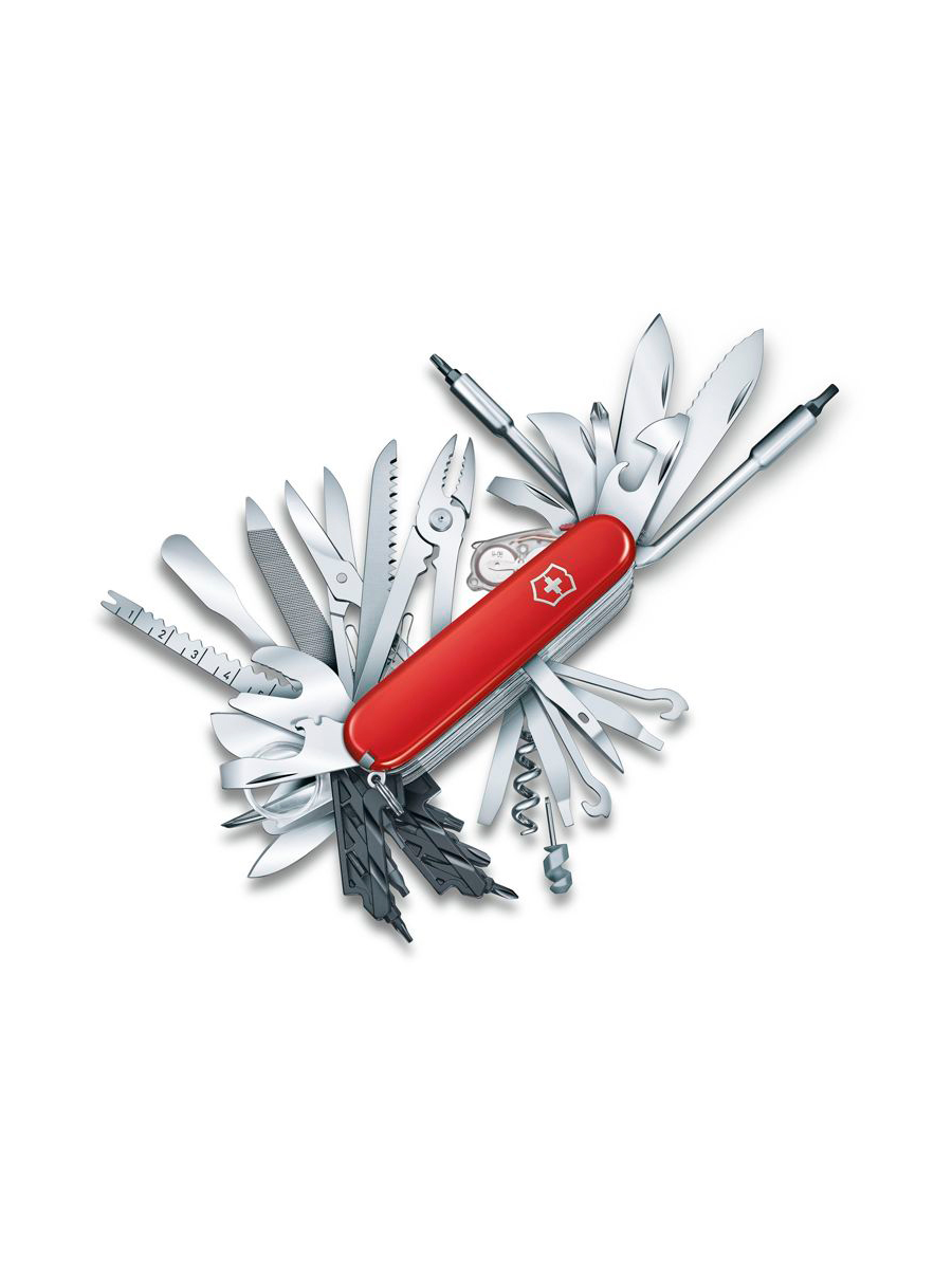 Нож перочинный Victorinox SwissChamp XXL (1.6795.XXL) 91мм 73функц. красный подар.коробка