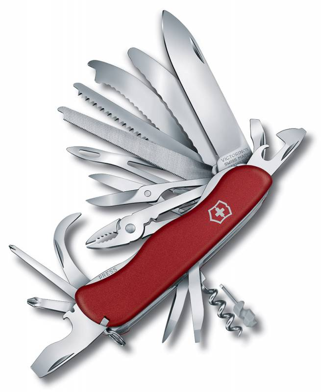 Нож перочинный Victorinox Work Champ XL (0.8564.XL) 111мм 31функц. красный карт.коробка