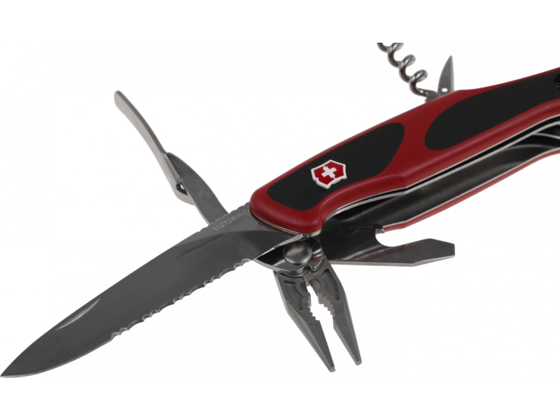 Нож перочинный Victorinox RangerGrip 174 Handyman (0.9728.WC) 130мм 17функц. красный/черный карт.коробка