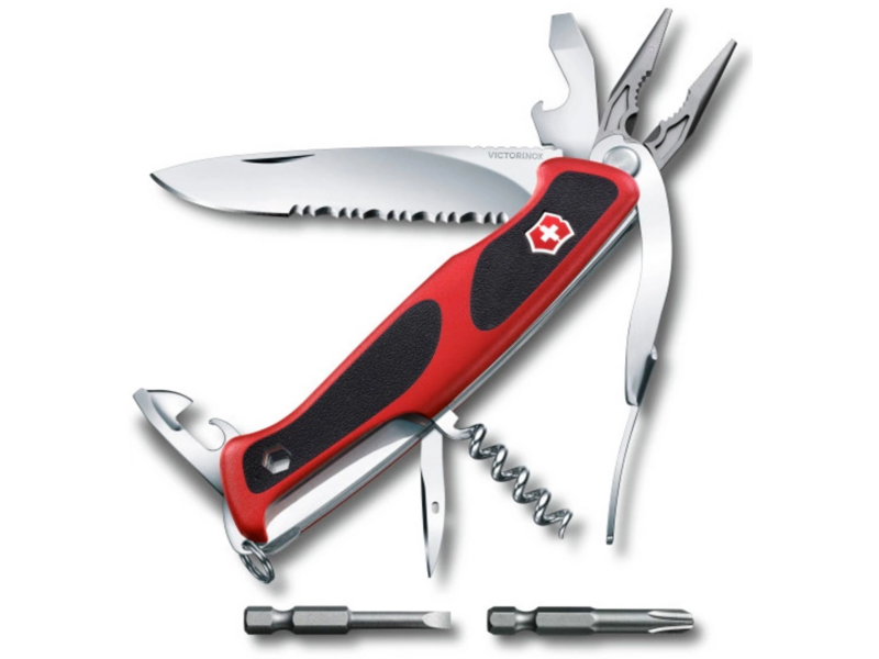 Нож перочинный Victorinox RangerGrip 174 Handyman (0.9728.WC) 130мм 17функц. красный/черный карт.коробка