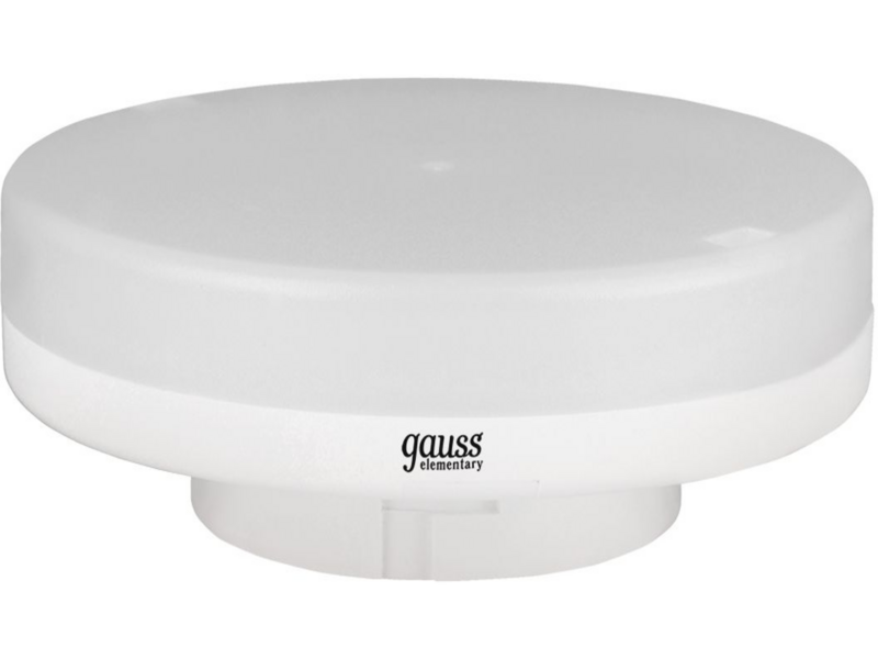 Лампа светодиодная Gauss Elementary GX53 13Вт цок.:GX53 таблетка 220B 3000K св.свеч.бел.теп. Tablet (упак.:1шт) (83813)