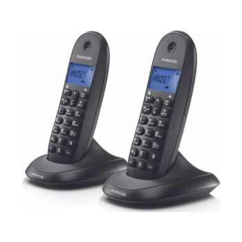 Р/Телефон Dect Motorola C1002CB+ черный (труб. в компл.:2шт)