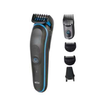Триммер Braun MGK3245 черный/голубой (насадок в компл:5шт)
