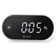 Радиобудильник Vitek VT-6602 черный LCD часы:цифровые AM/FM