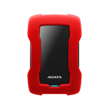 Внешний жесткий диск Внешний жесткий диск/ Portable HDD 1TB ADATA HD330 (Red), Silicone, USB 3.2 Gen1, 133x89x16mm, 190g /3 года/