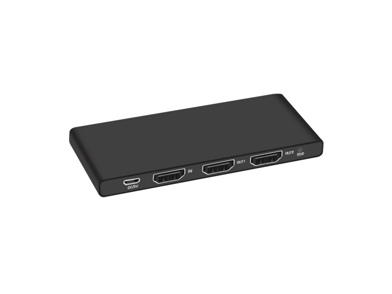 Greenconnect Разветвитель HDMI v2.0, 1x2, 4Kx2K 60Hz / 1080p / 3D, 4:4:4, ультратонкий корпус, серия Greenline, GL-VK2