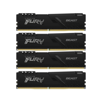 Память оперативная Память оперативная/ Kingston 64GB 3200MT/s DDR4 CL16 DIMM (Kit of 4) FURY Beast Black