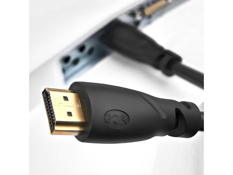 GCR Кабель Premium 1.8m HDMI 2.0, HDR, Ultra HD 4K60 Hz/ 5K30Hz, 3D, Ethernet 18.0 Гбит/с, OD8.0mm, 28/26 AWG, черный