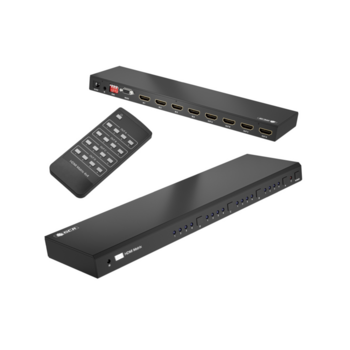 GCR Матричный переключатель HDMI, 4 устройства к 4 мониторам, 4K30Hz, HDCP 1.4, поддержка RS232, EDID