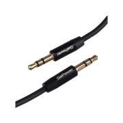 Кабель Кабель/ Кабель AUX GoPower Jack 3.5mm (m)-Jack 3.5mm (m) 1.0м TPE черный в пакете (1/500)